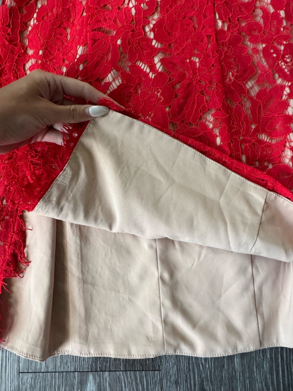 Free People X Fame & Partners Red Lace Dress | Backless NWT Size 4 - Picture 4 of 16